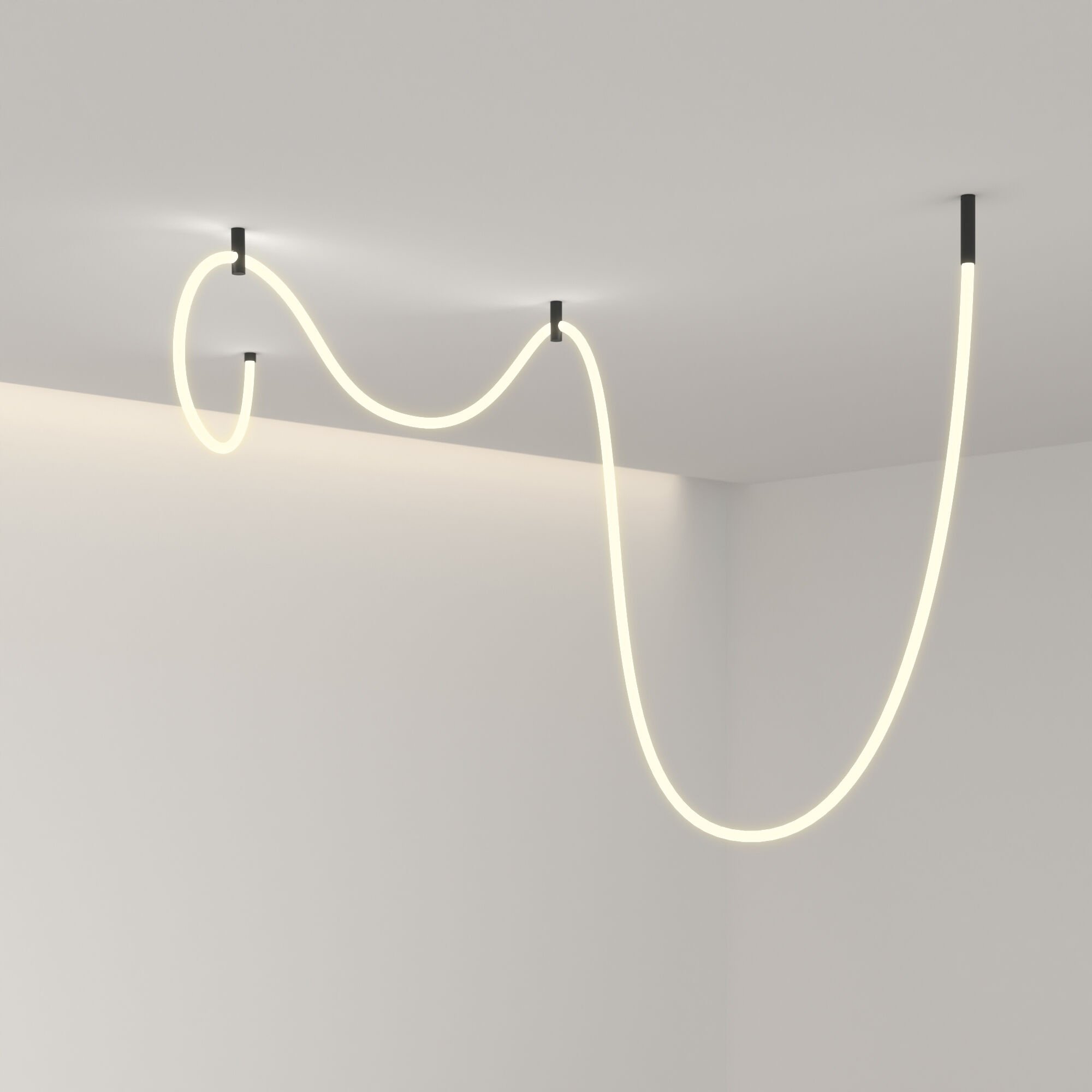 Гибкий неон 336Led 12W IP20 3000K Full light круглый теплый белый, 5 м без крепежа 24V 12W 336Led 2835 IP20