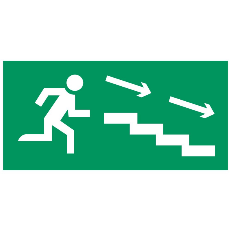 Аксессуар. Пиктограмма "Направление к эвакуационному выходу направо по лестнице вниз". Курсор