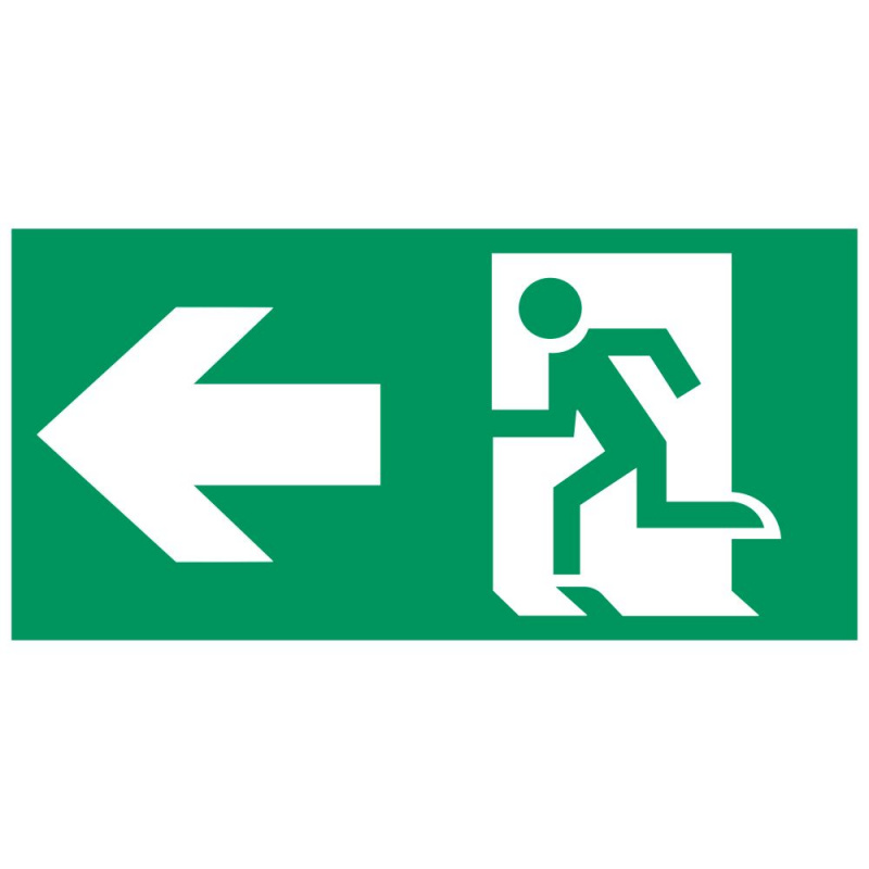 Аксессуар. Пиктограмма "Направление к эвакуационному выходу налево". Сигнум