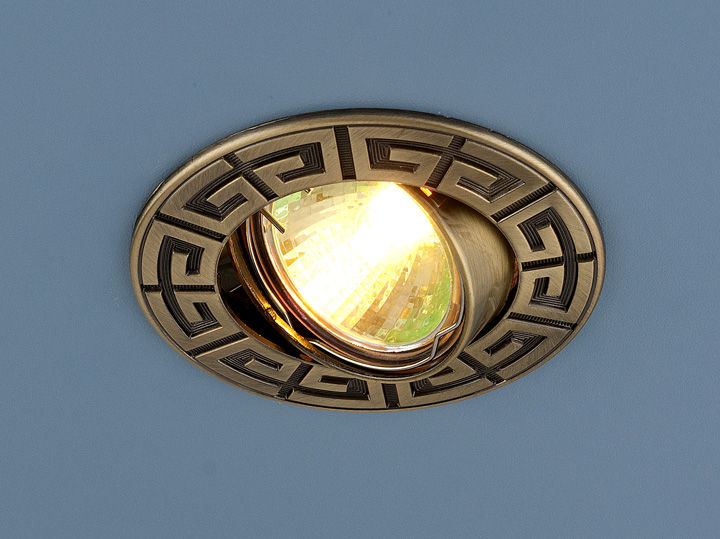 Точечный светильник для натяжных, подвесных и реечных потолков 120090 MR16 SB бронза