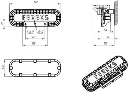Прожектор светодиодный FWL 12-40-RGBW50-F15