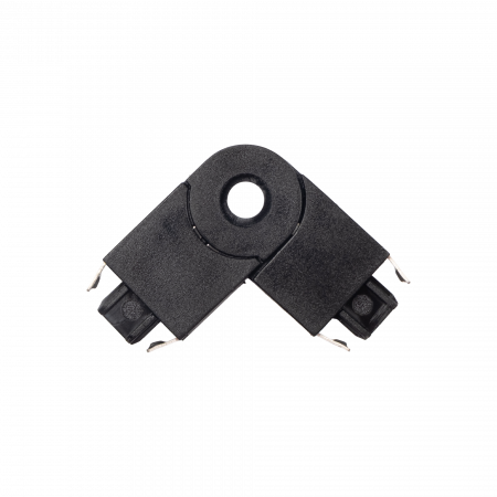 MTR16 CR-BL  Коннектор черный поворотный