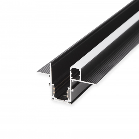 Slim Magnetic Шинопровод встраиваемый с местом под светодиодную ленту чёрный 2м 85132/00