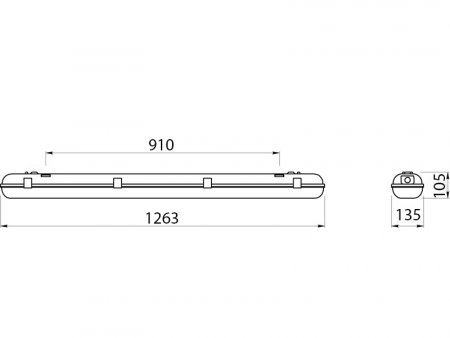 Cветильник "Айсберг" 47Вт, 1200мм, IP65, PHILIPS