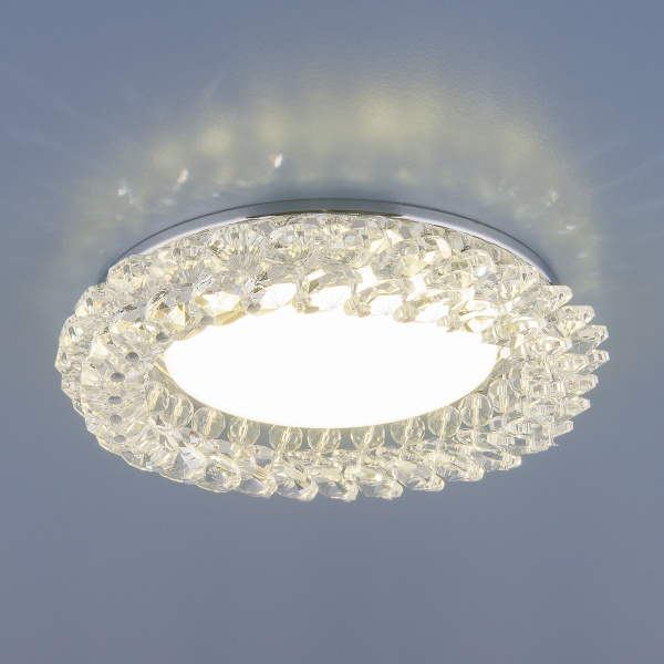 Точечный светильник с хрусталем 1063 GX53 CH / CL хром / прозрачный