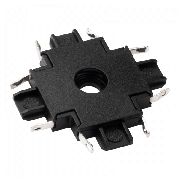 MTR16 CX-BL Коннектор черный X-обр.