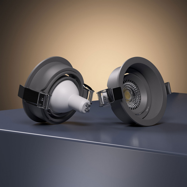 Светильник встраиваемый Tune GU10 графит 25014/01