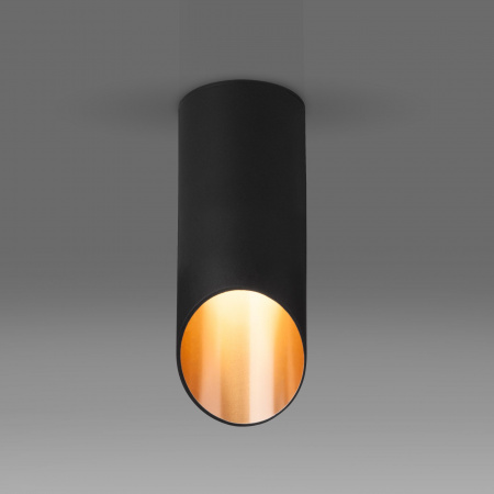 Накладной акцентный светильник DLN114 GU10 черный/золото