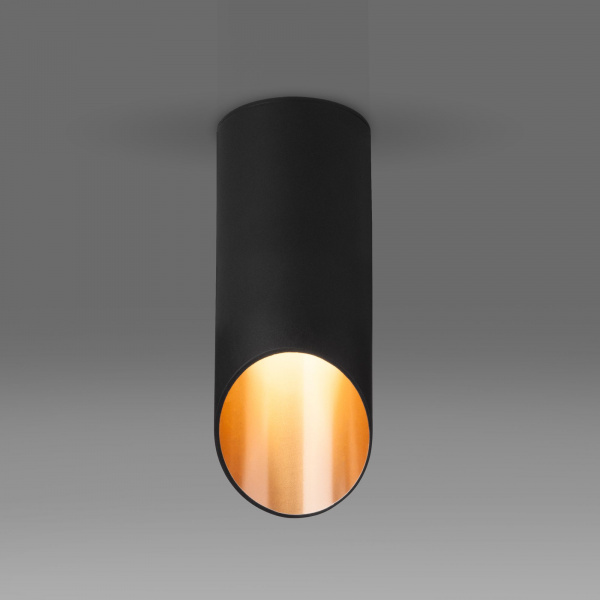 Накладной акцентный светильник DLN114 GU10 черный/золото