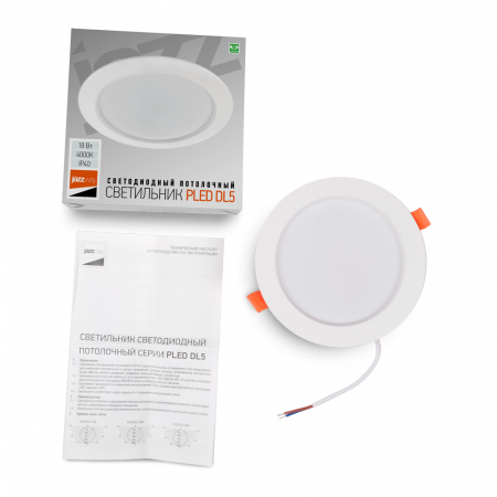 Светодиодный потолочный встраиваемый светильник PLED DL5 18W Wh 4000K IP40