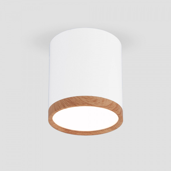 Накладной акцентный светодиодный светильник DLR024 6W 4200K белый матовый/светлый дуб