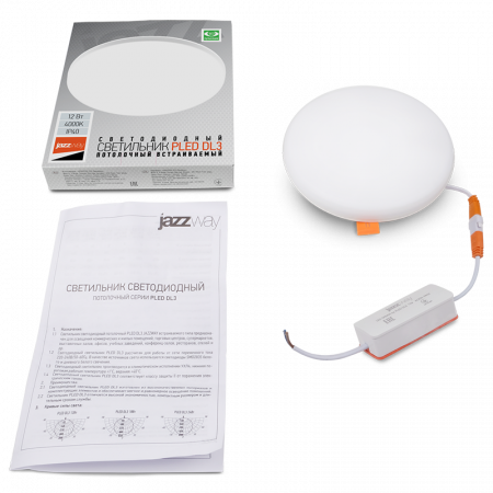 PLED DL3 12w 4000K WH IP40