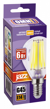 PLED OMNI G45 6w E14 3000K CL