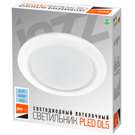 Светодиодный потолочный встраиваемый светильник PLED DL5 24W Wh 6500K IP40