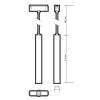 MTR16 2408P-1m 8W 3000K 24° BL IP20
