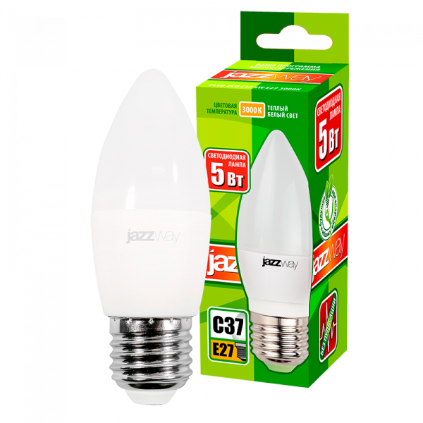 PLED-ECO-C37 5w E27 3000K