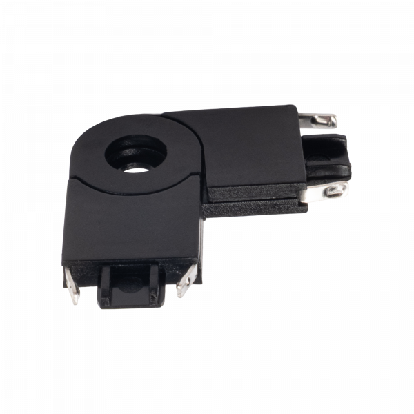 MTR16 CR-BL  Коннектор черный поворотный