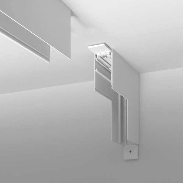 Slim Magnetic Коннектор угловой внутренний для накладного шинопровода белый 85091/11