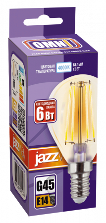 PLED OMNI G45 6w E14 4000K Gold