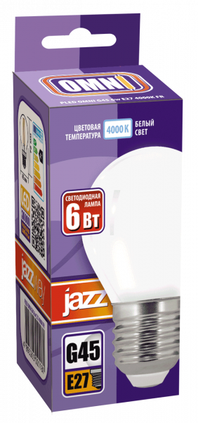 PLED OMNI G45 6w E27 4000K FR