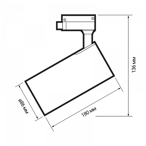 PTR 0740 40w 3000K 24° BL IP40