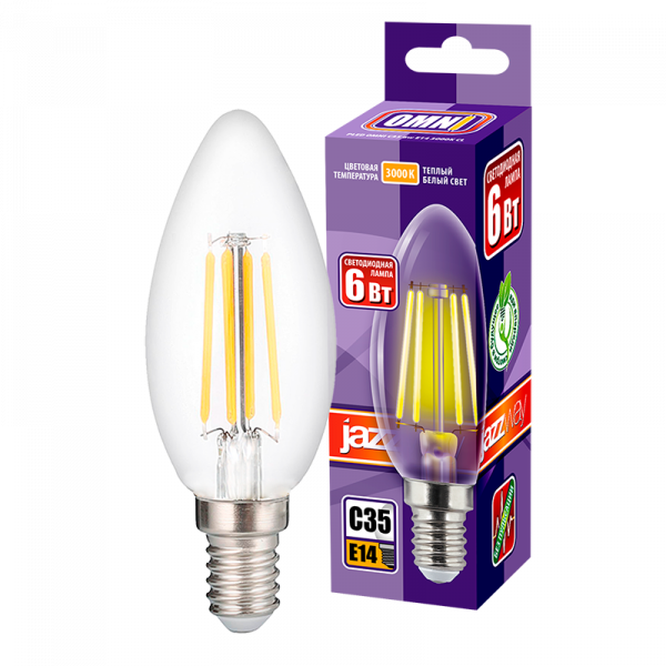 PLED OMNI C35 6w E14 3000K CL