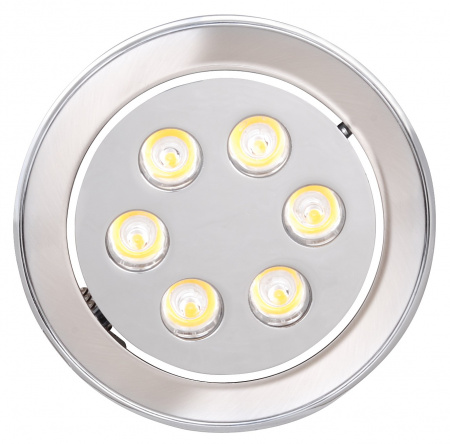 Светильник светодиодный HL675L 6x1W Мат.хром точечный