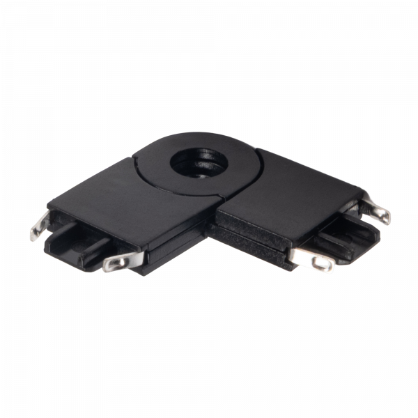 MTR16 CR-BL  Коннектор черный поворотный