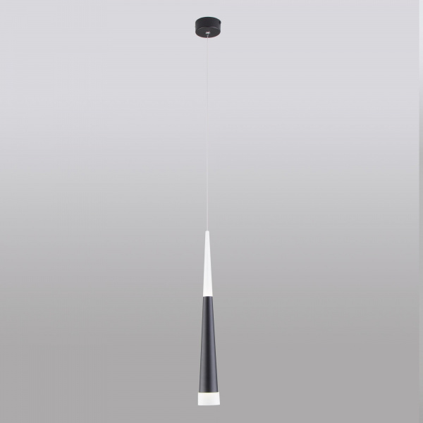 Подвесной светодиодный светильник черный матовый DLR038 7+1W 4200K черный матовый