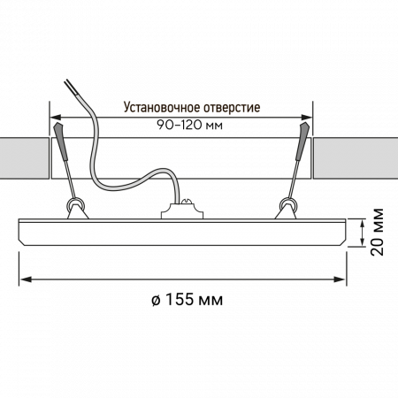 PLED DL3 12w 6500K WH IP40