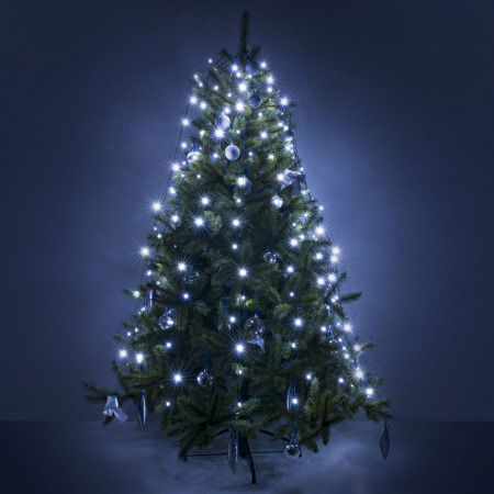 Гирлянда занавес на ель белый 0,45*1,5м IP20 200-003