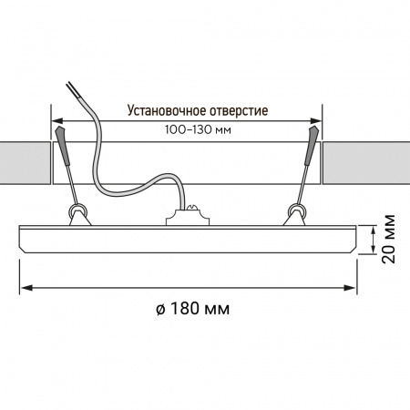 PLED DL3 18w 6500K WH IP40