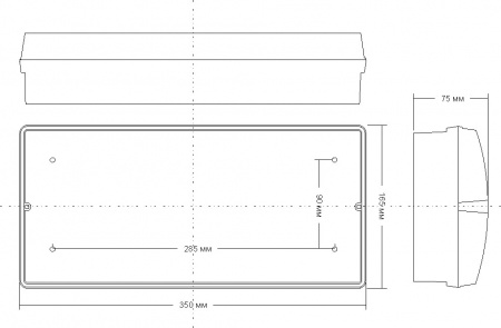 SVT-OFF-EM-6W-1h-IP65-настенный (Без пиктограммы)