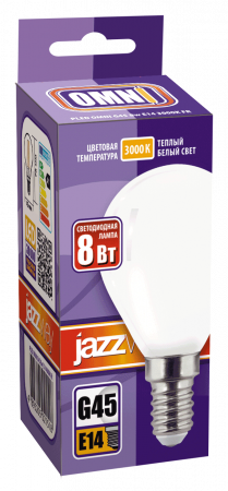 PLED OMNI G45 8w E14 3000K FR