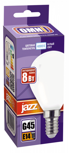 PLED OMNI G45 8w E14 4000K FR