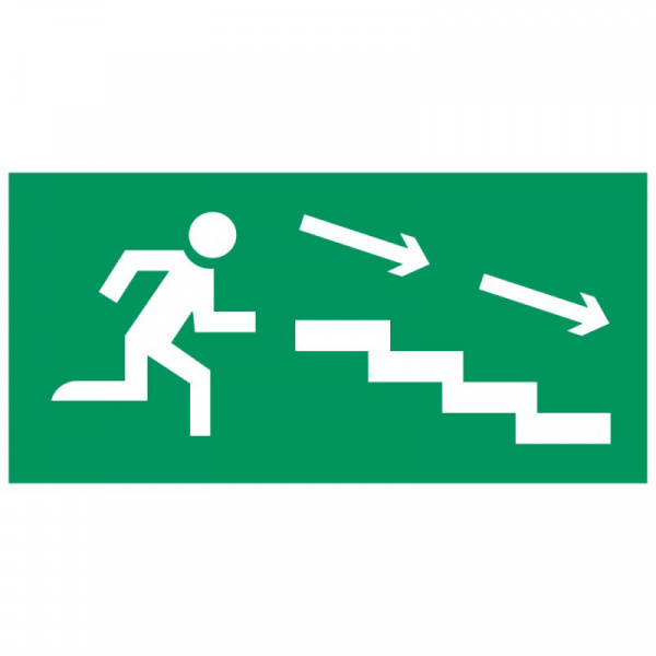 Аксессуар. Пиктограмма "Направление к эвакуационному выходу направо по лестнице вниз". Курсор