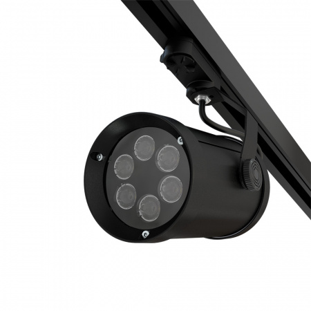 Акцент 6 CRI80 5000К 90° RAL9005 Муар Трековый шинопровод