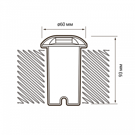 PGR R60/2 2w 4000K Black IP65