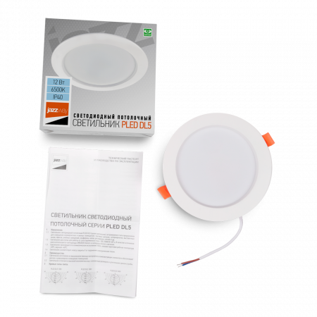 PLED DL5 12w 6500K WH IP40