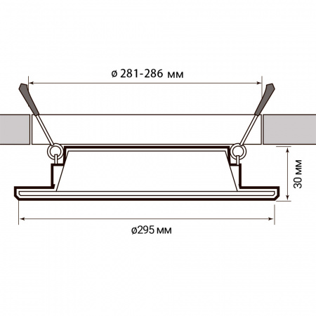 PLED DL6 24w 6500K WH IP40