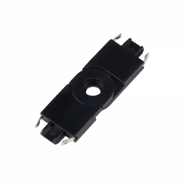 MTR16 CR-BL  Коннектор черный поворотный