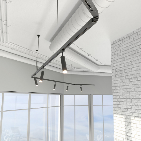 Basic System Гибкий коннектор для  шинопровода черный TRC-1-1-FLEX-BK