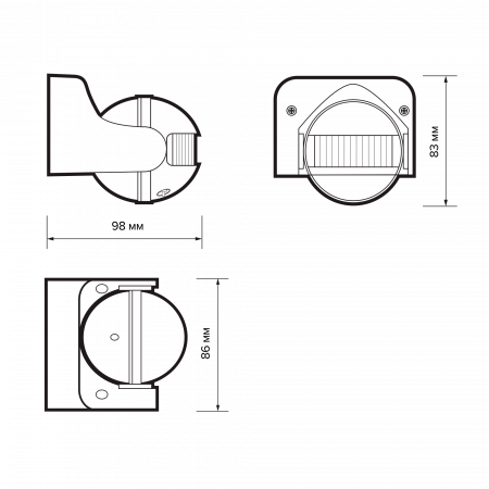 PMS-IR 009 1200w 180° 12м WH IP44