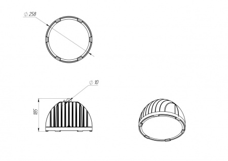 Светодиодный подвесной промышленный светильник FHB 10-140-850-F15