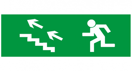 Пиктограмма "выход вверх по лестнице налево" 260х100мм