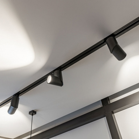 Basic System Встраиваемый шинопровод 1м с вводом питания и заглушкой черный 85082/00