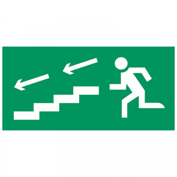 Аксессуар. Пиктограмма "Направление к эвакуационному выходу налево по лестнице вниз". Курсор