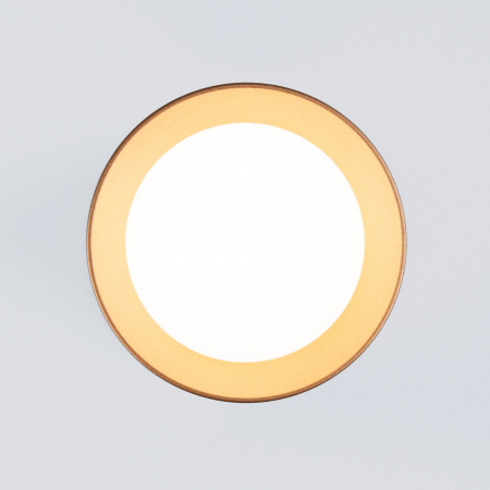 Накладной светодиодный светильник DLR021 9W 4200K золото матовый