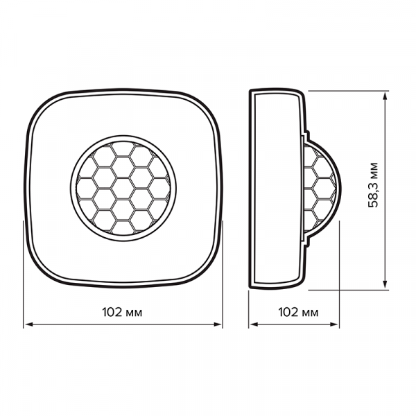 PMS-IR-U 124 2000Вт 360° 2.2-6м WH IP20