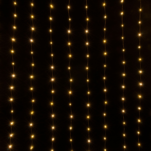 Гирлянда занавес "Роса" теплый белый 2*3м IP20 200-004